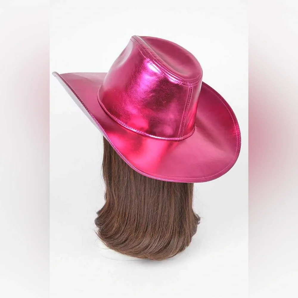 Vegan Leather Western Cowboy Festival Hat